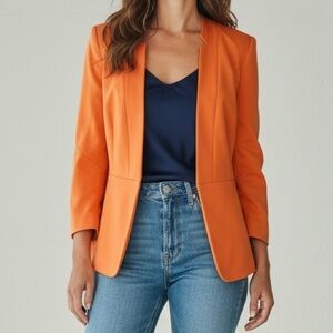 Women’s PINKO Orange Viscose Blazer Jacket Sz 8
